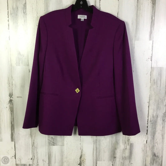 Blazer By Tahari By Arthur Levine In Purple, Size: 1x