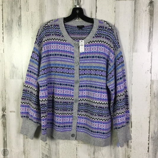 Sweater Cardigan By Talbots In Blue, Size: 1x