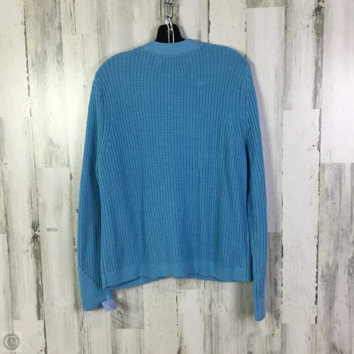Sweater Cardigan By Loft In Blue, Size: Xxl