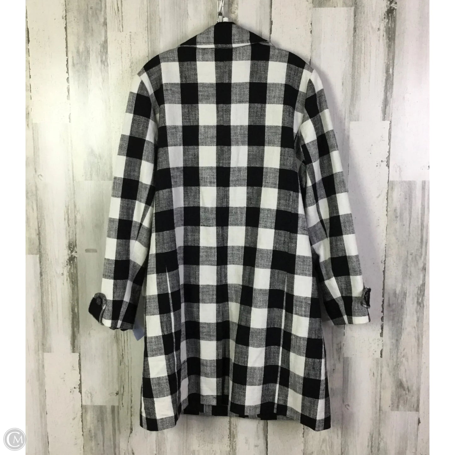 Coat Peacoat By Talbots In Black & White, Size: Xl