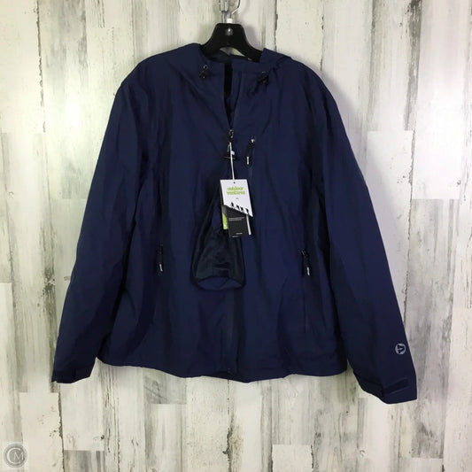 Athletic Jacket By Clothes Mentor In Navy, Size: Xxl