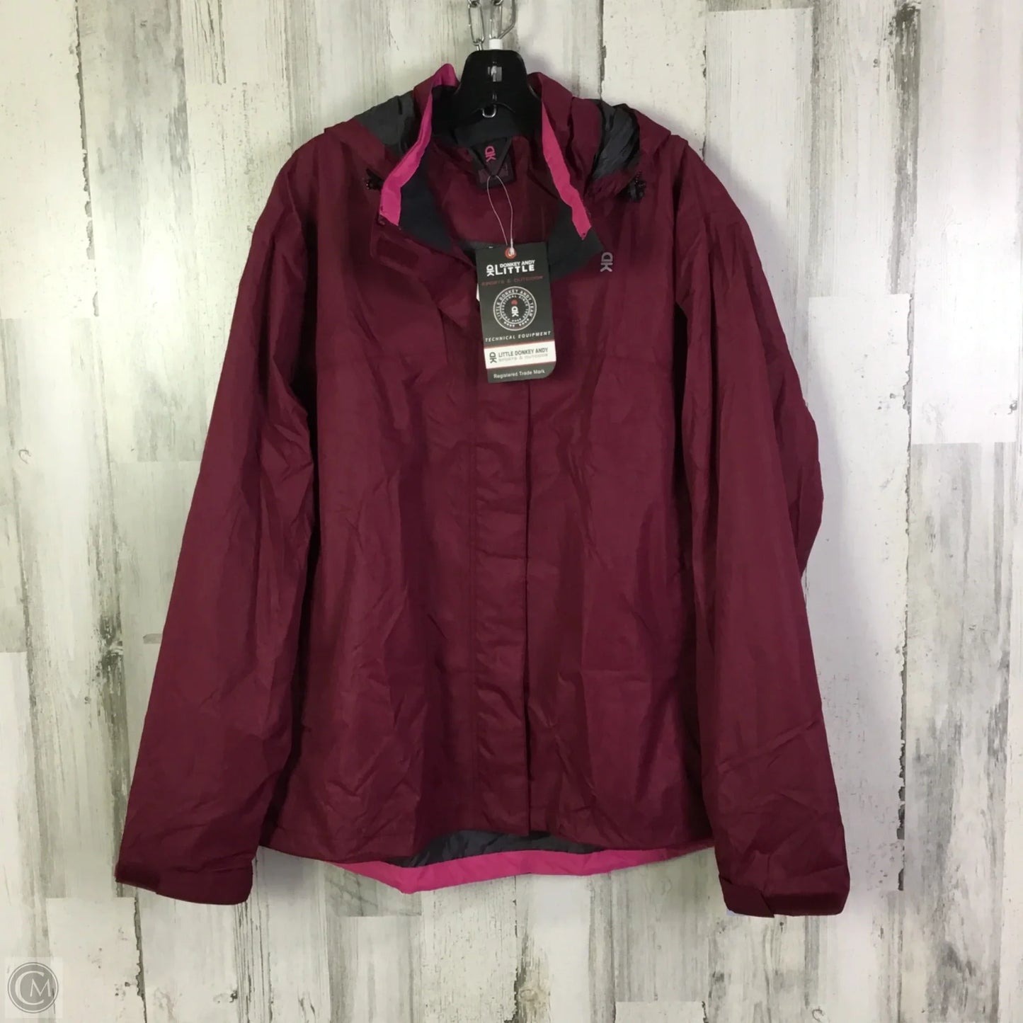 Jacket Windbreaker By Clothes Mentor In Red, Size: Xxl