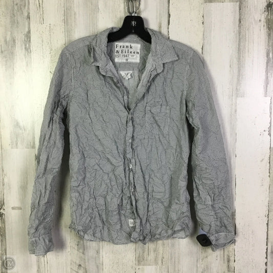 Blouse Long Sleeve By Frank And Eileen In Black & White, Size: M