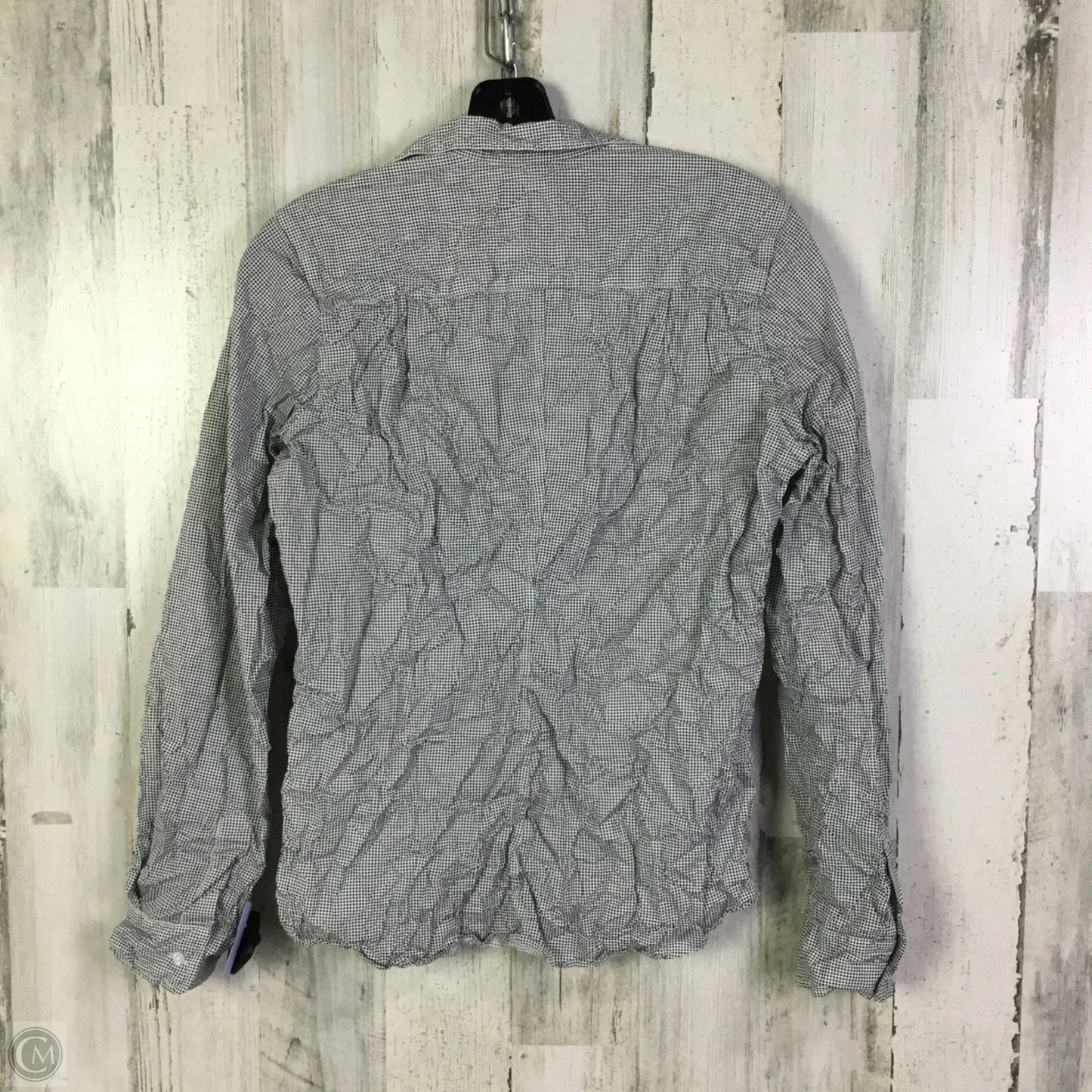 Blouse Long Sleeve By Frank And Eileen In Black & White, Size: M