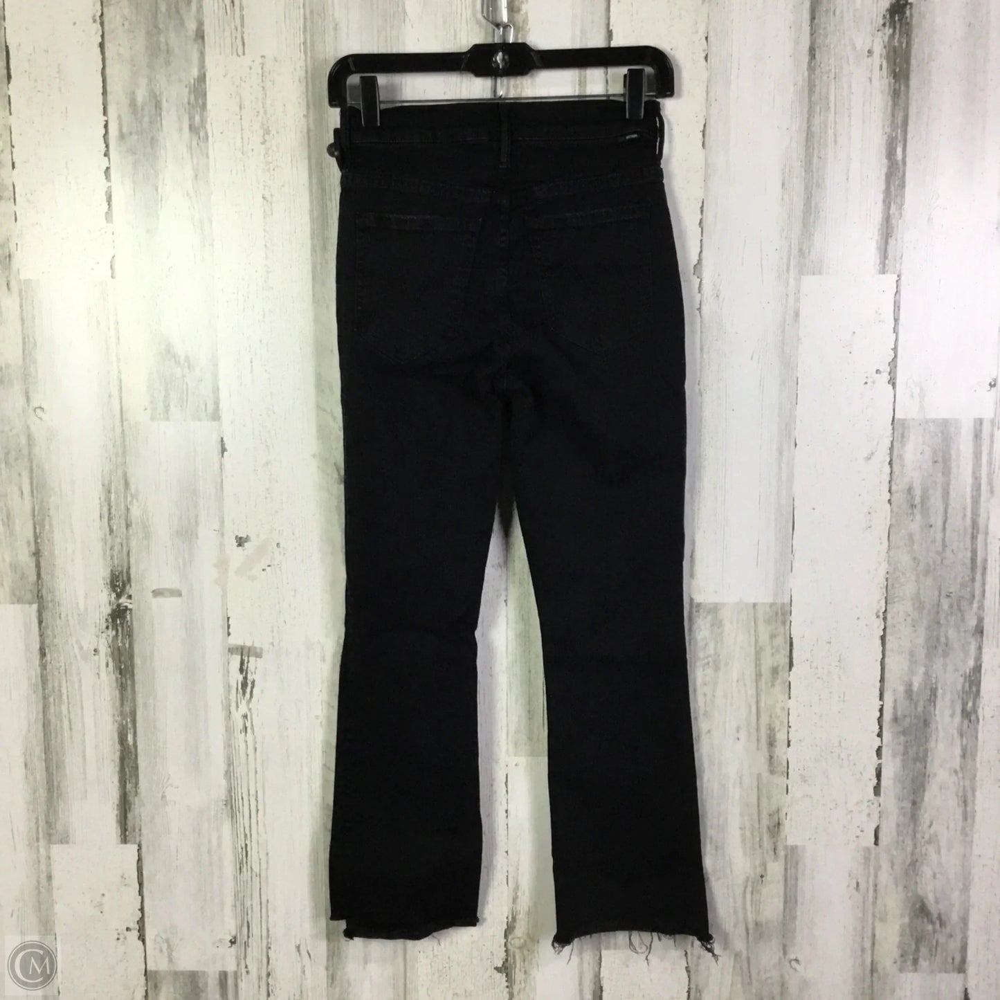 Jeans Flared By Mother In Black Denim, Size: 2