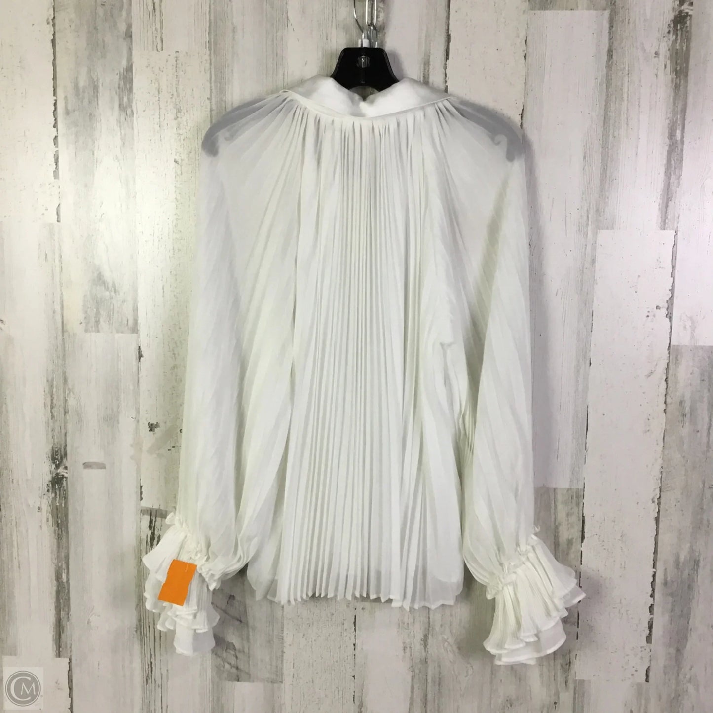 Blouse Long Sleeve By Fate In White, Size: S