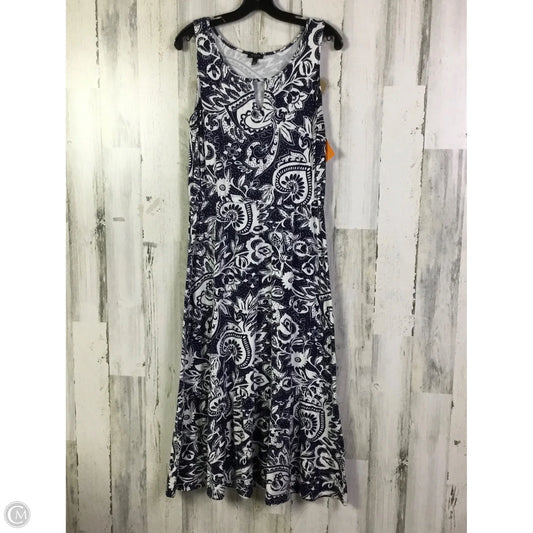 Dress Casual Maxi By Talbots In Navy, Size: Mp