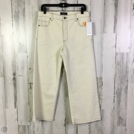 Jeans Cropped By Karen Kane In Cream, Size: 10