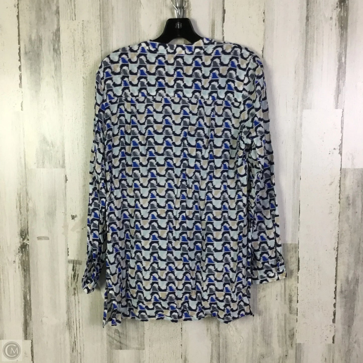 Top Long Sleeve By Vince Camuto In Blue, Size: Xs