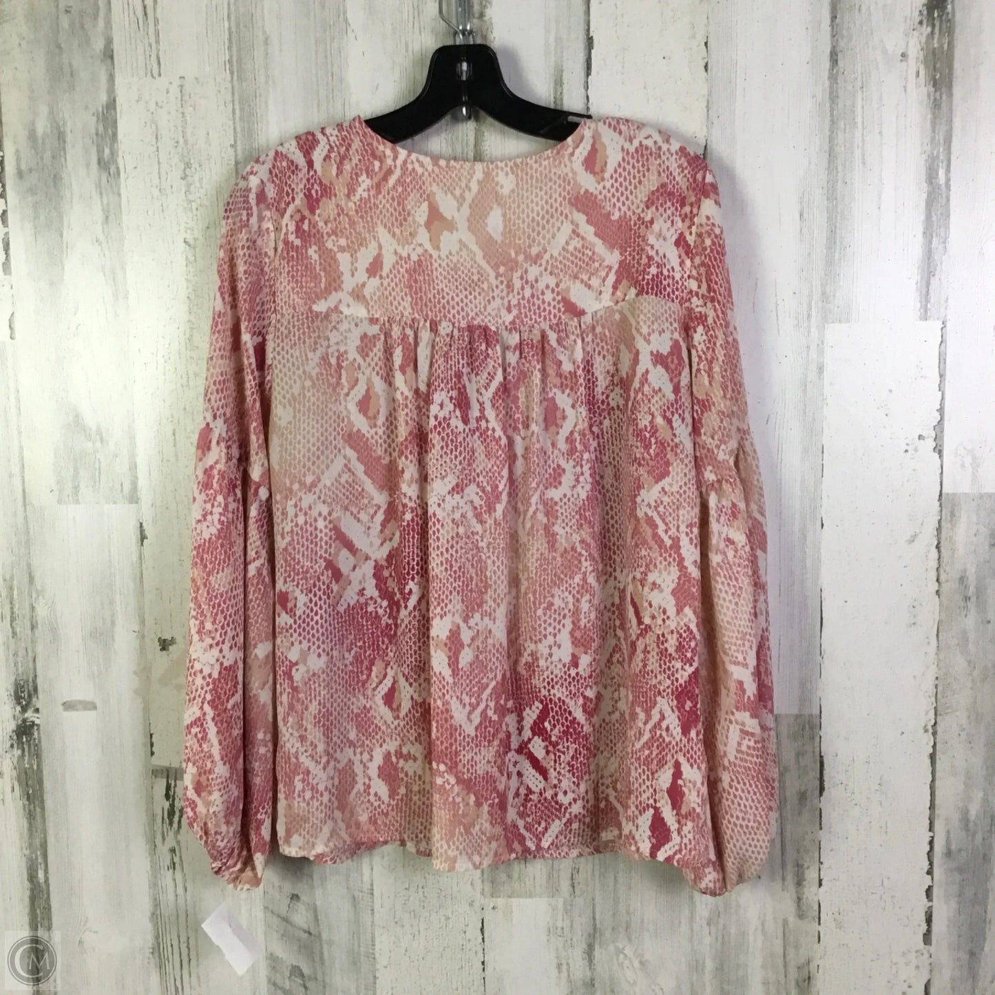 Top Long Sleeve By Cabi In Pink, Size: S