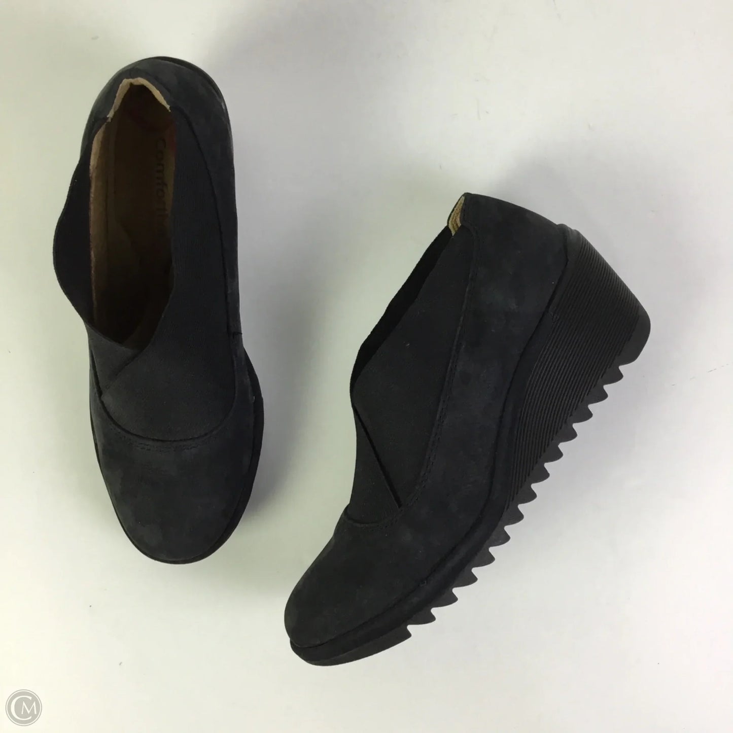 Shoes Heels Wedge By Comfortiva In Black, Size: 7.5