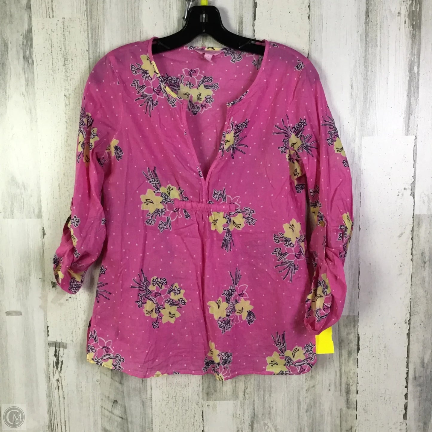 Top Long Sleeve Designer By Lilly Pulitzer In Pink, Size: S
