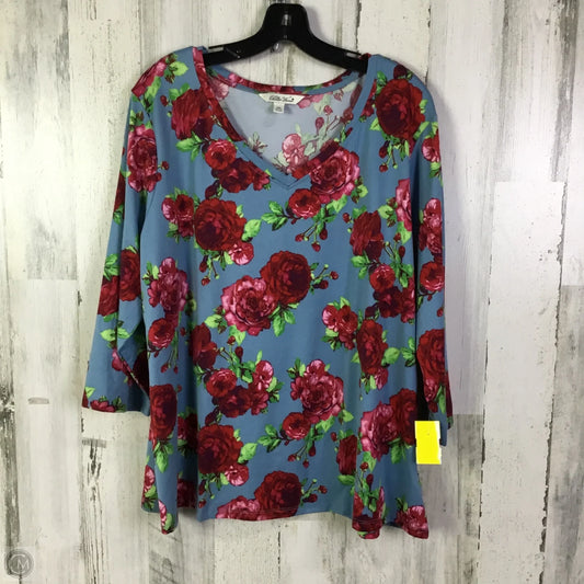 Top Long Sleeve Basic By The Pioneer Woman In Blue, Size: Xxl