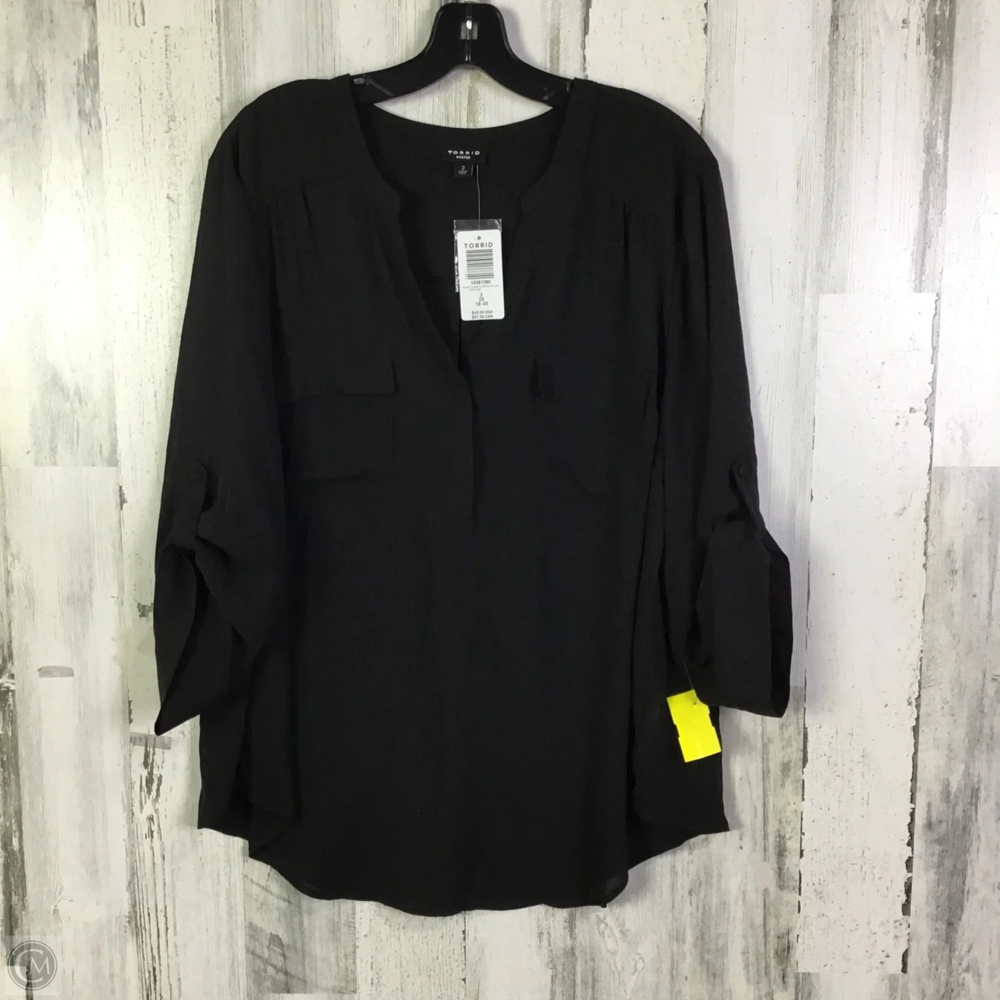 Top Long Sleeve By Torrid In Black, Size: 1x