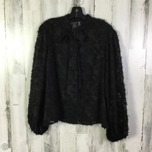 Top Long Sleeve By Shein In Black, Size: 2x