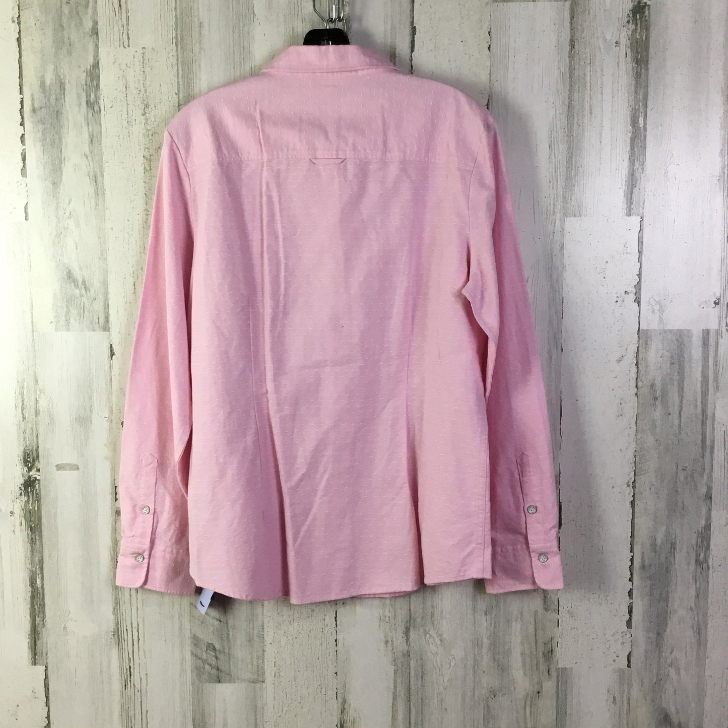 Blouse Long Sleeve By Brooks Brothers In Pink, Size: L