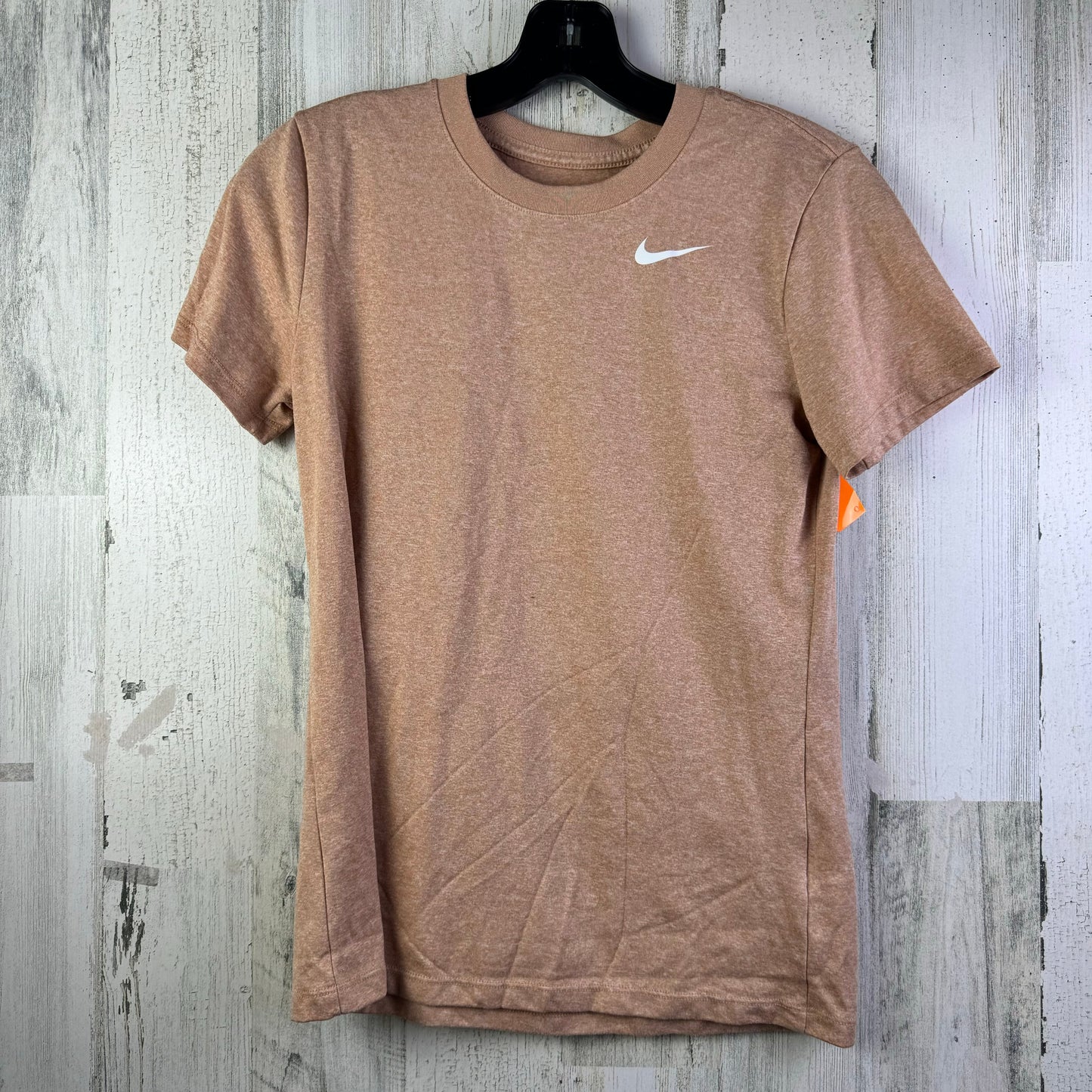 Orange Athletic Top Short Sleeve Nike Apparel, Size S