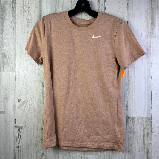 Orange Athletic Top Short Sleeve Nike Apparel, Size S