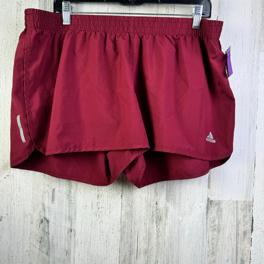 Red Athletic Shorts Adidas, Size Xl