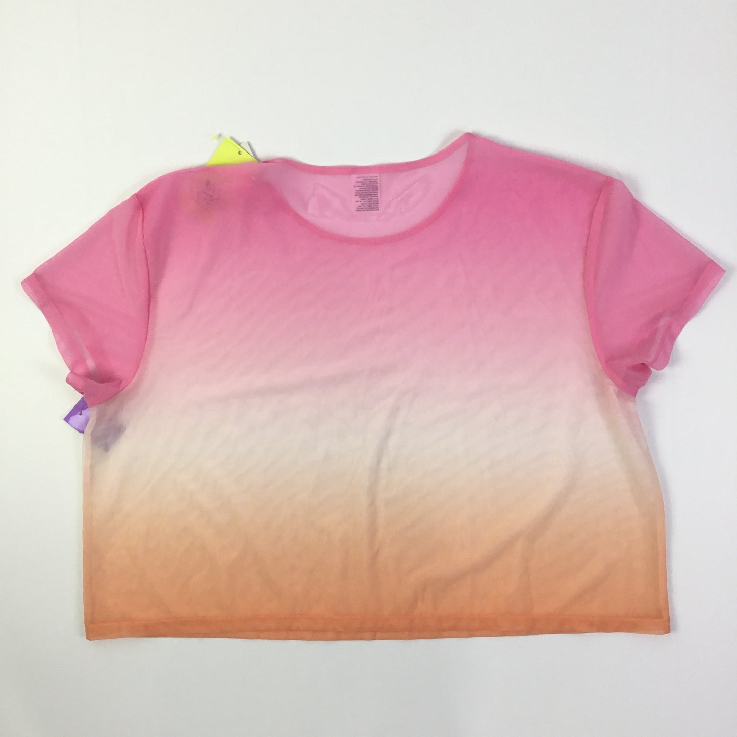 Athletic Top Short Sleeve By All In Motion In Orange & Pink, Size: Xxl