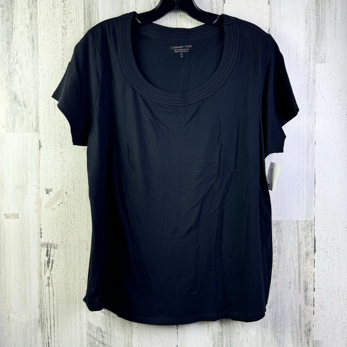 Top Short Sleeve Basic By Coldwater Creek In Black, Size: Xl