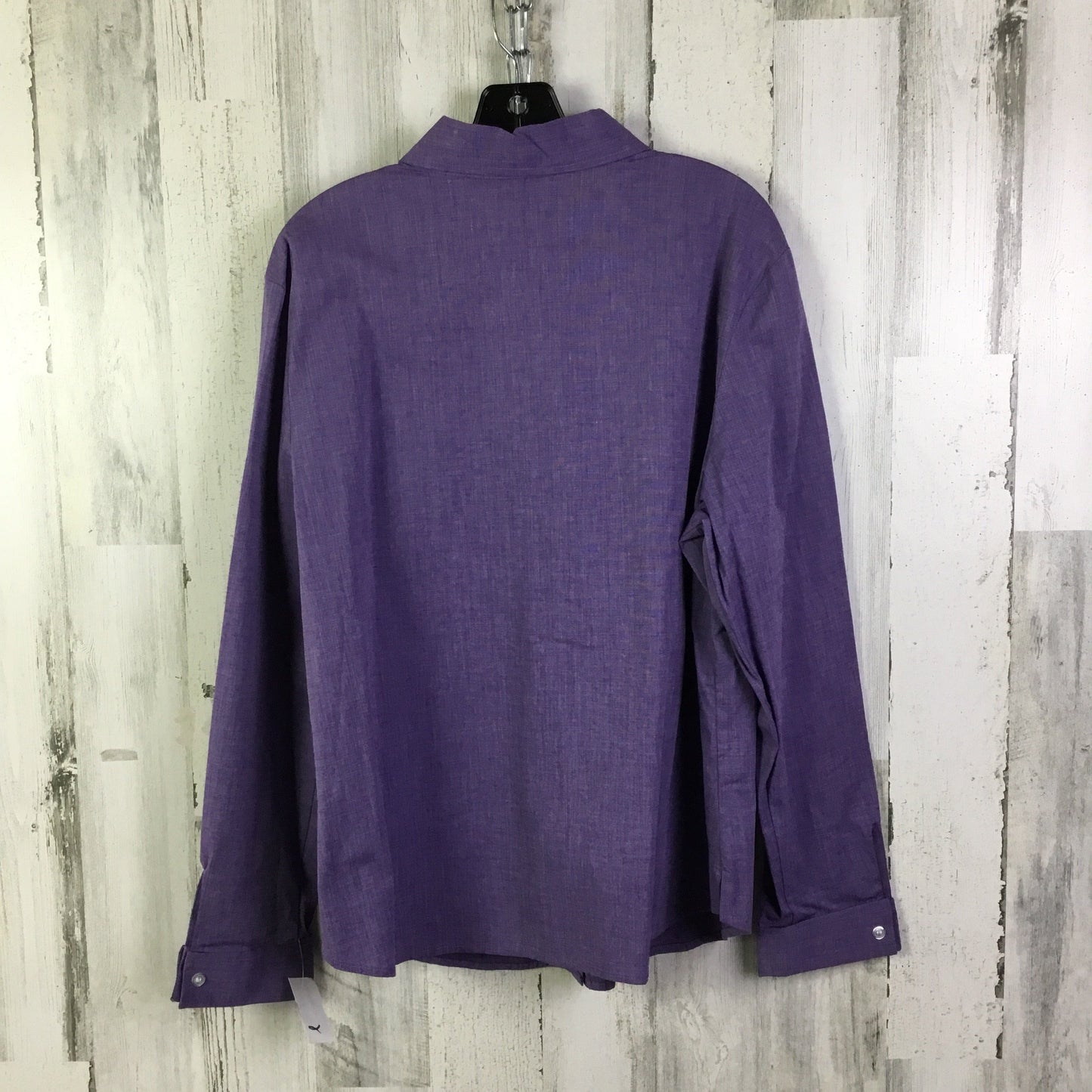 Blouse Long Sleeve By Karen Scott In Purple, Size: Xl