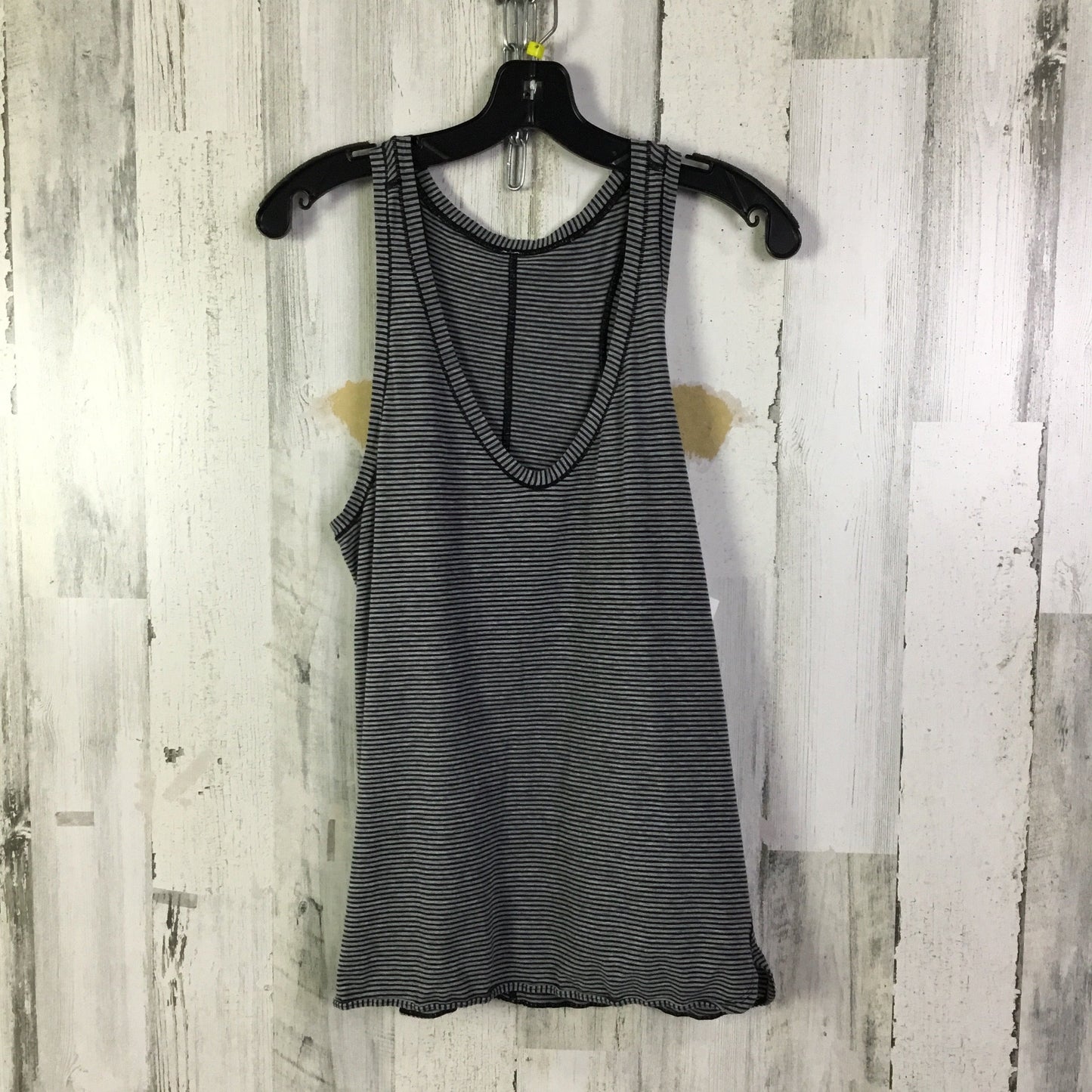 Athletic Tank Top By Lululemon In Black & Grey, Size: S