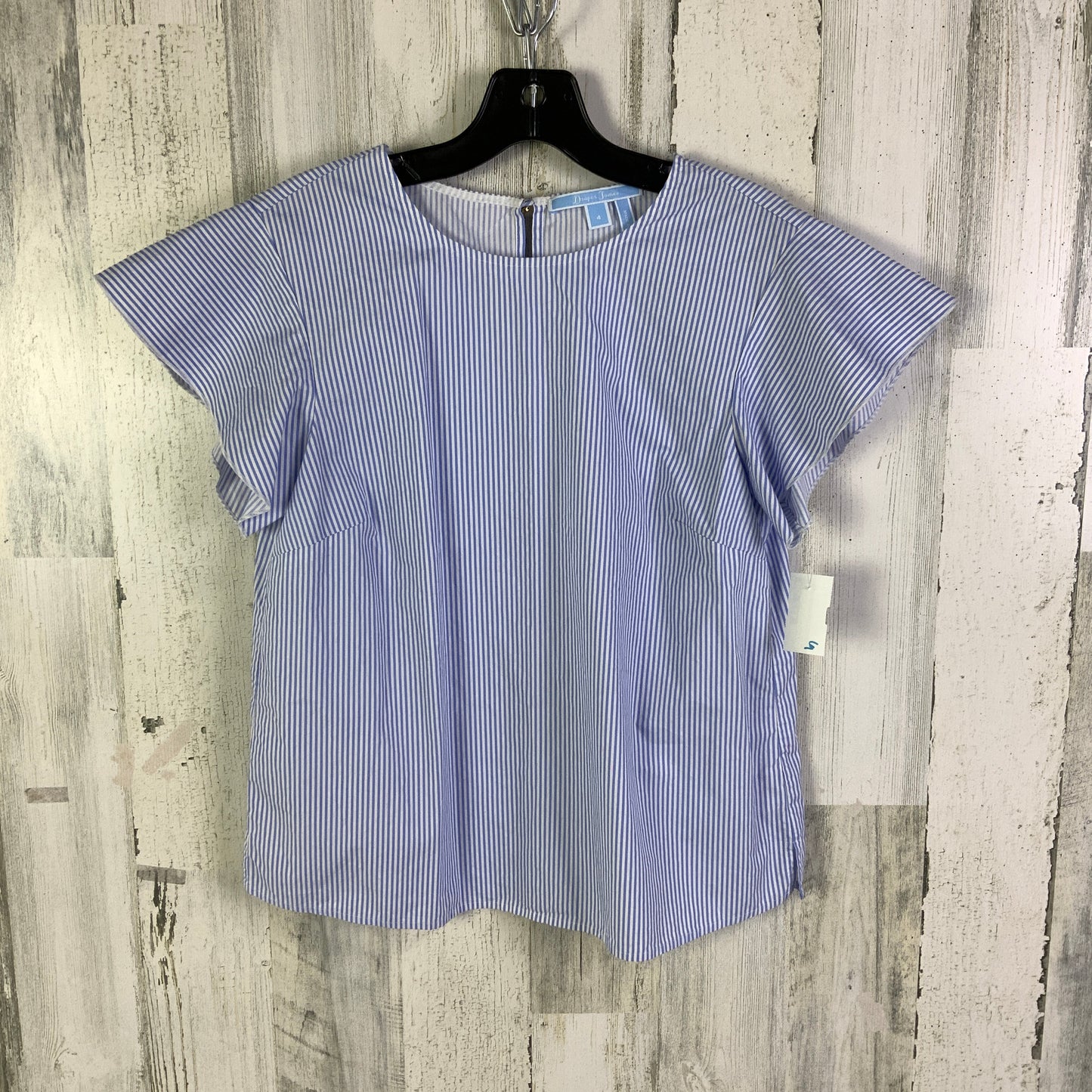 Top Short Sleeve By Draper James In Blue & White, Size: S