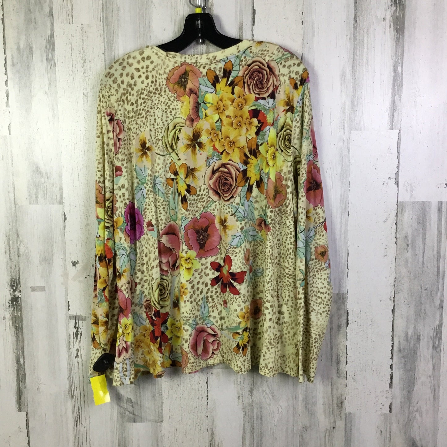 Top Long Sleeve By Johnny Was In Yellow, Size: 2x