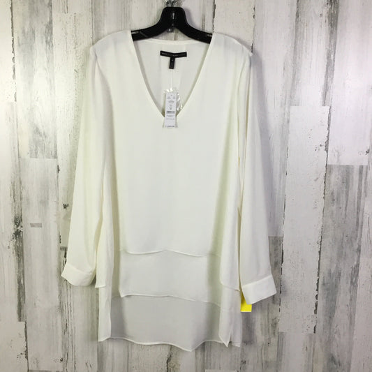 Tunic Long Sleeve By White House Black Market In Cream, Size: M