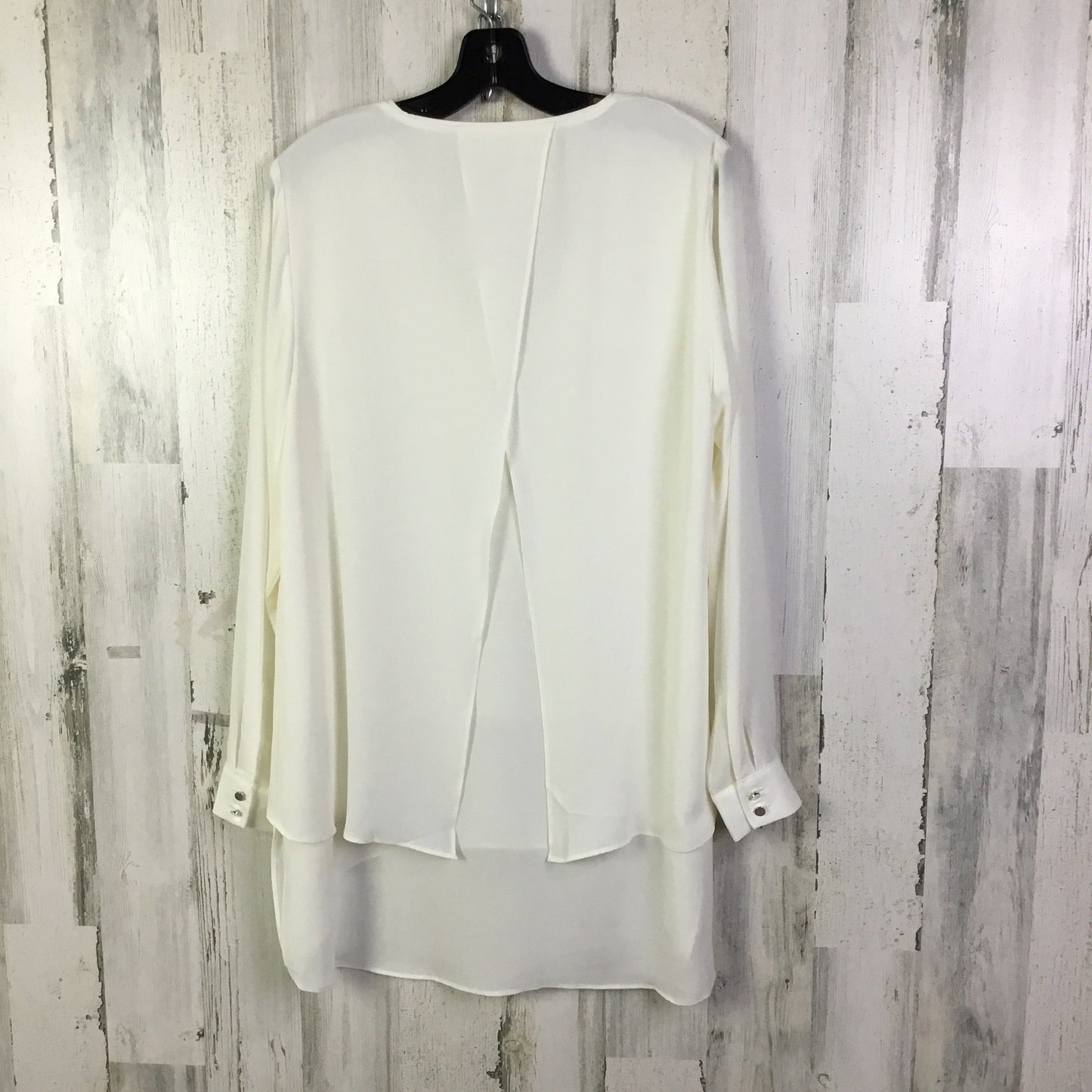 Tunic Long Sleeve By White House Black Market In Cream, Size: M