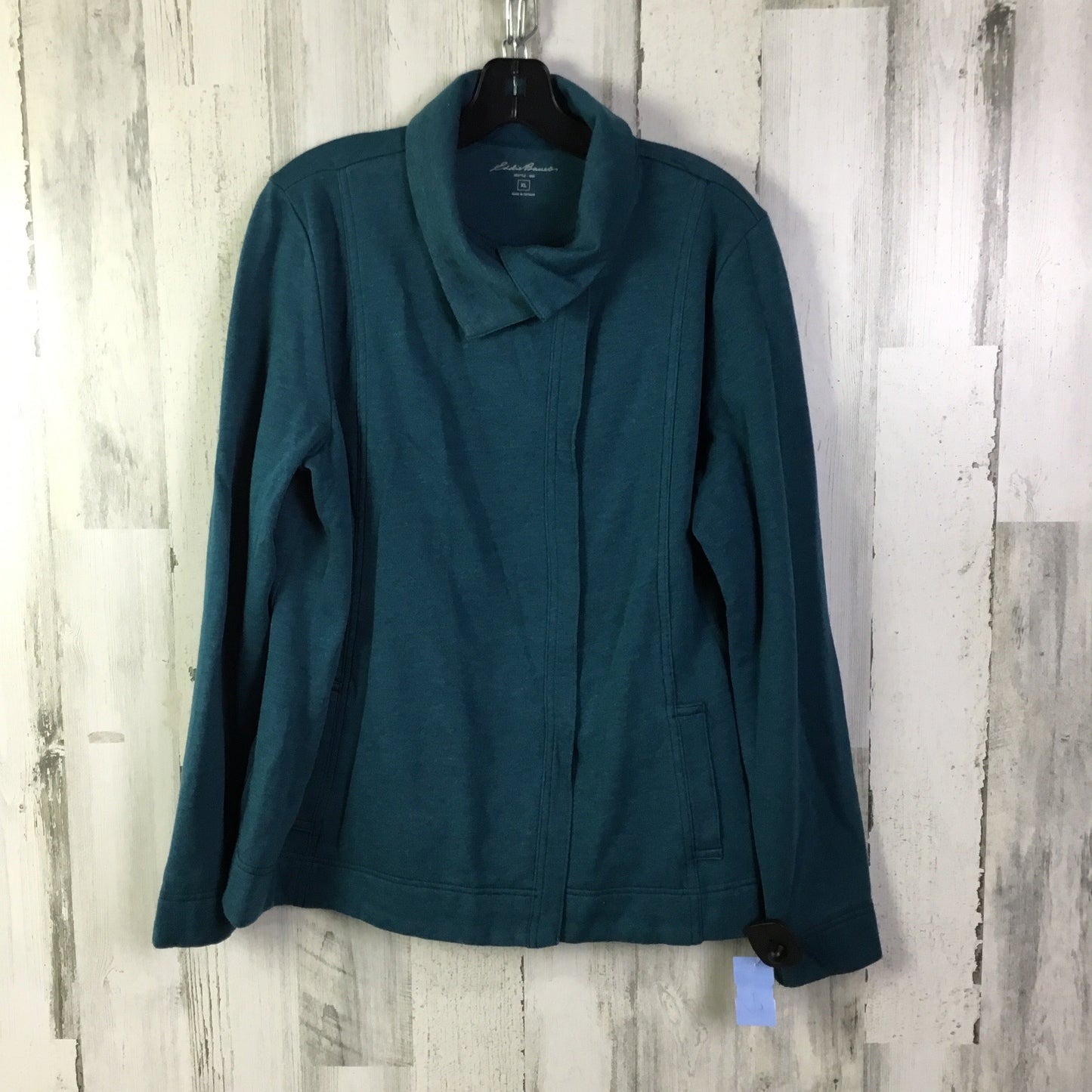 Jacket Shirt By Eddie Bauer In Teal, Size: Xl