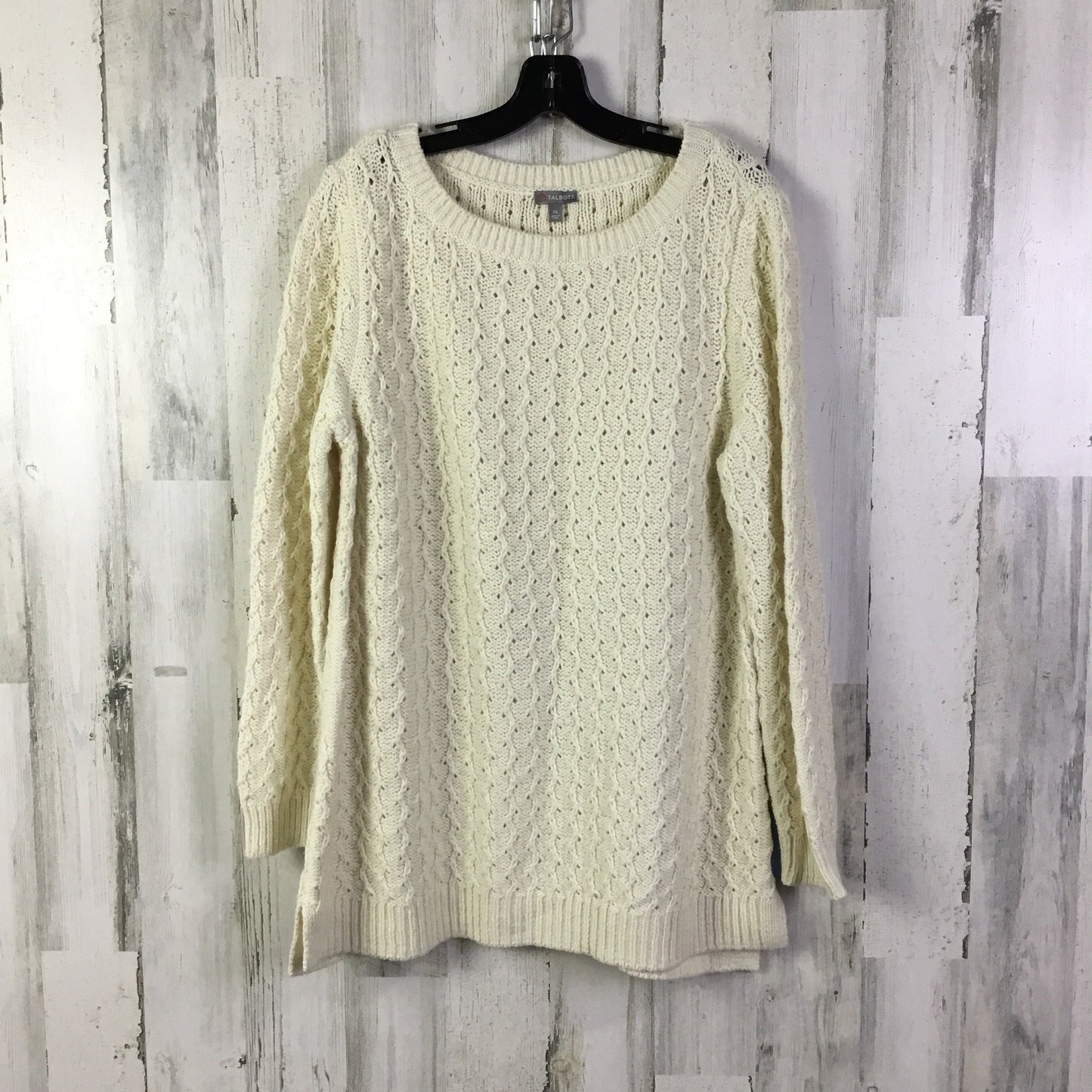 Sweater By Talbots In Cream, Size: Xl