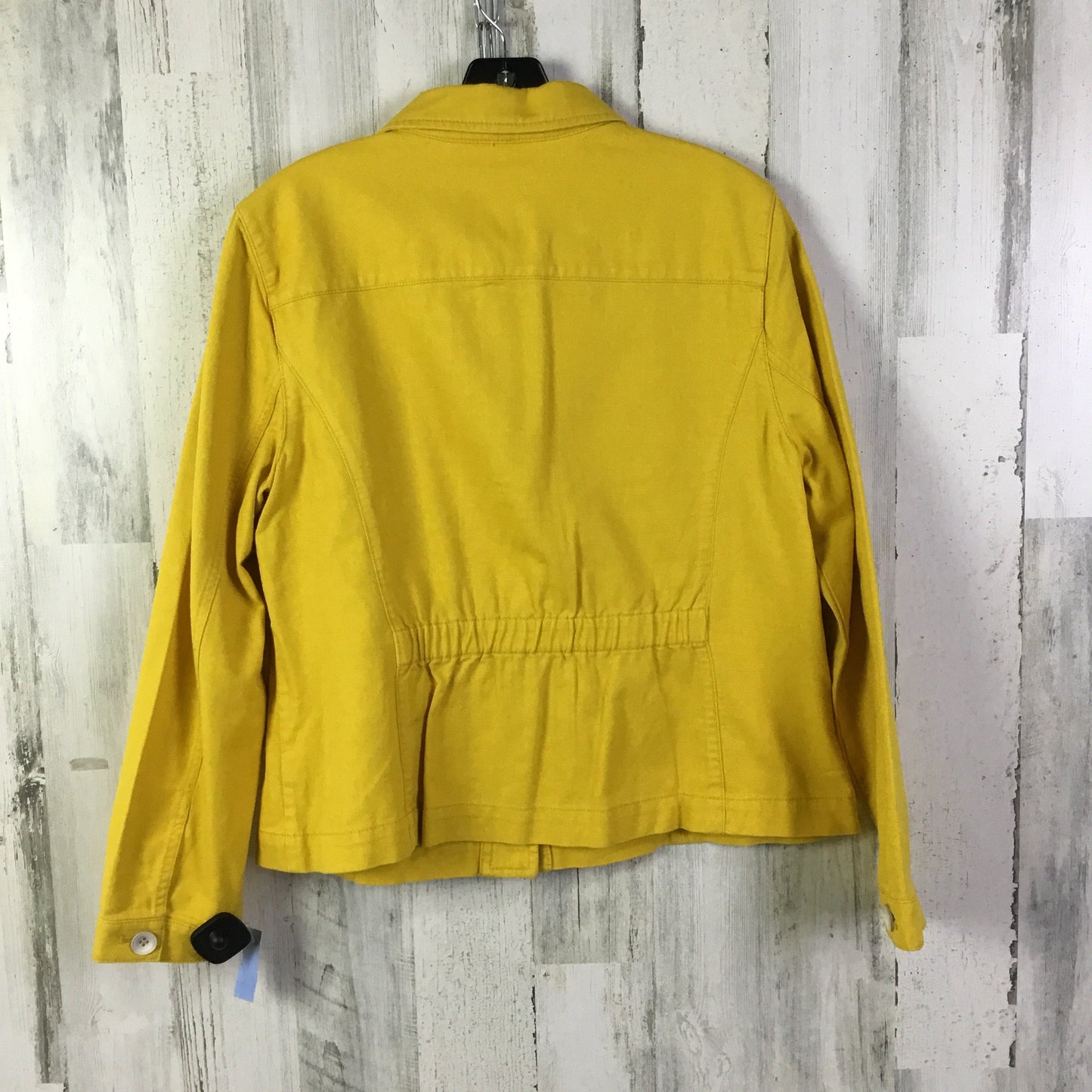 Jacket Shirt By Talbots In Yellow, Size: L