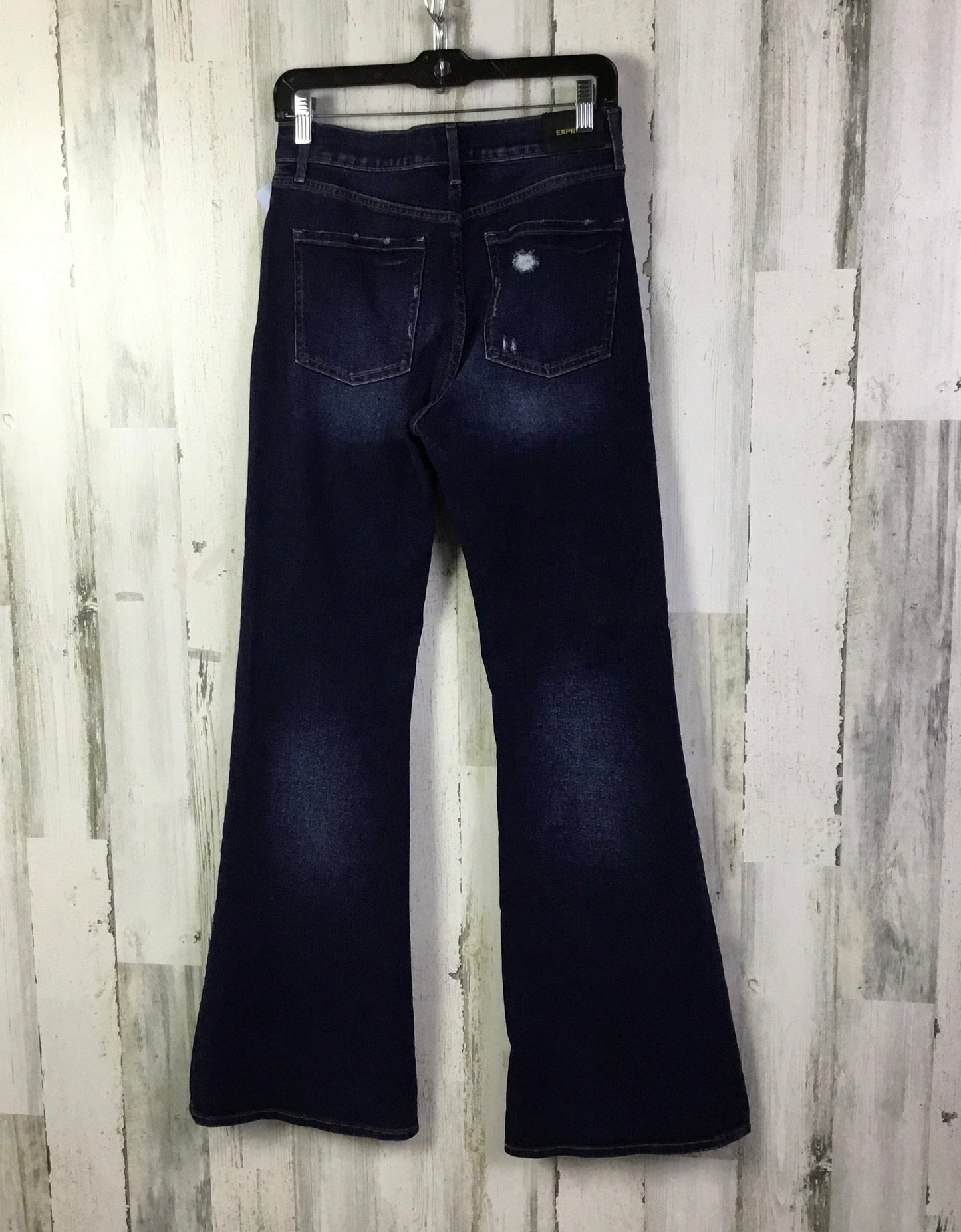 Jeans Flared By Express In Blue Denim, Size: 4