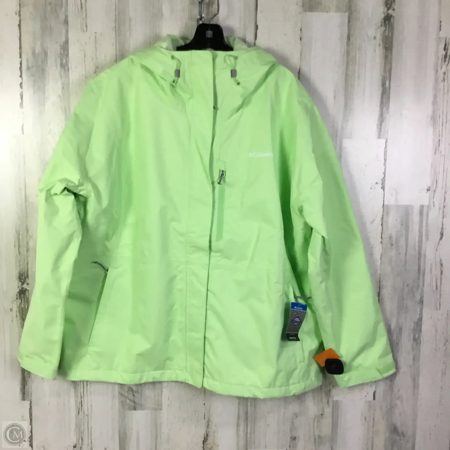 Coat Raincoat By Columbia In Green, Size: 2x