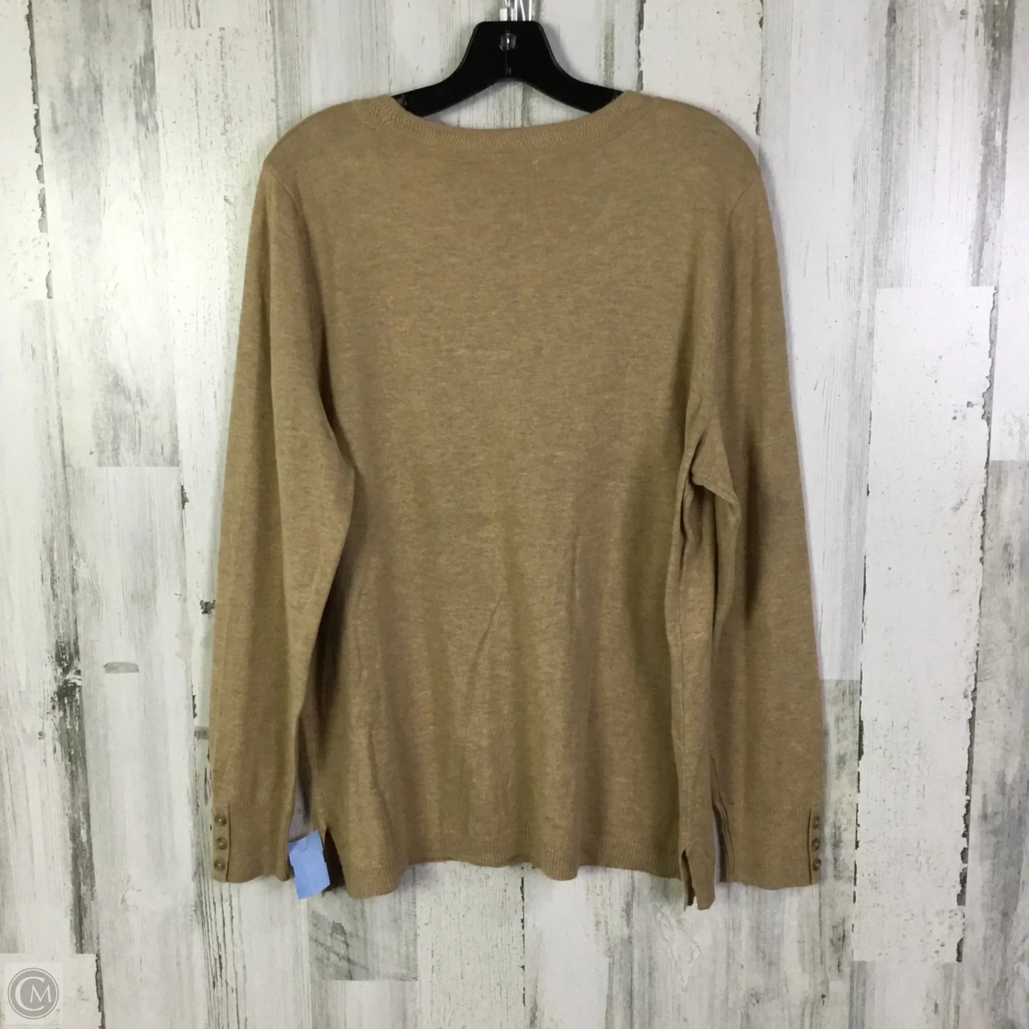 Top Long Sleeve By Talbots In Tan, Size: Xl