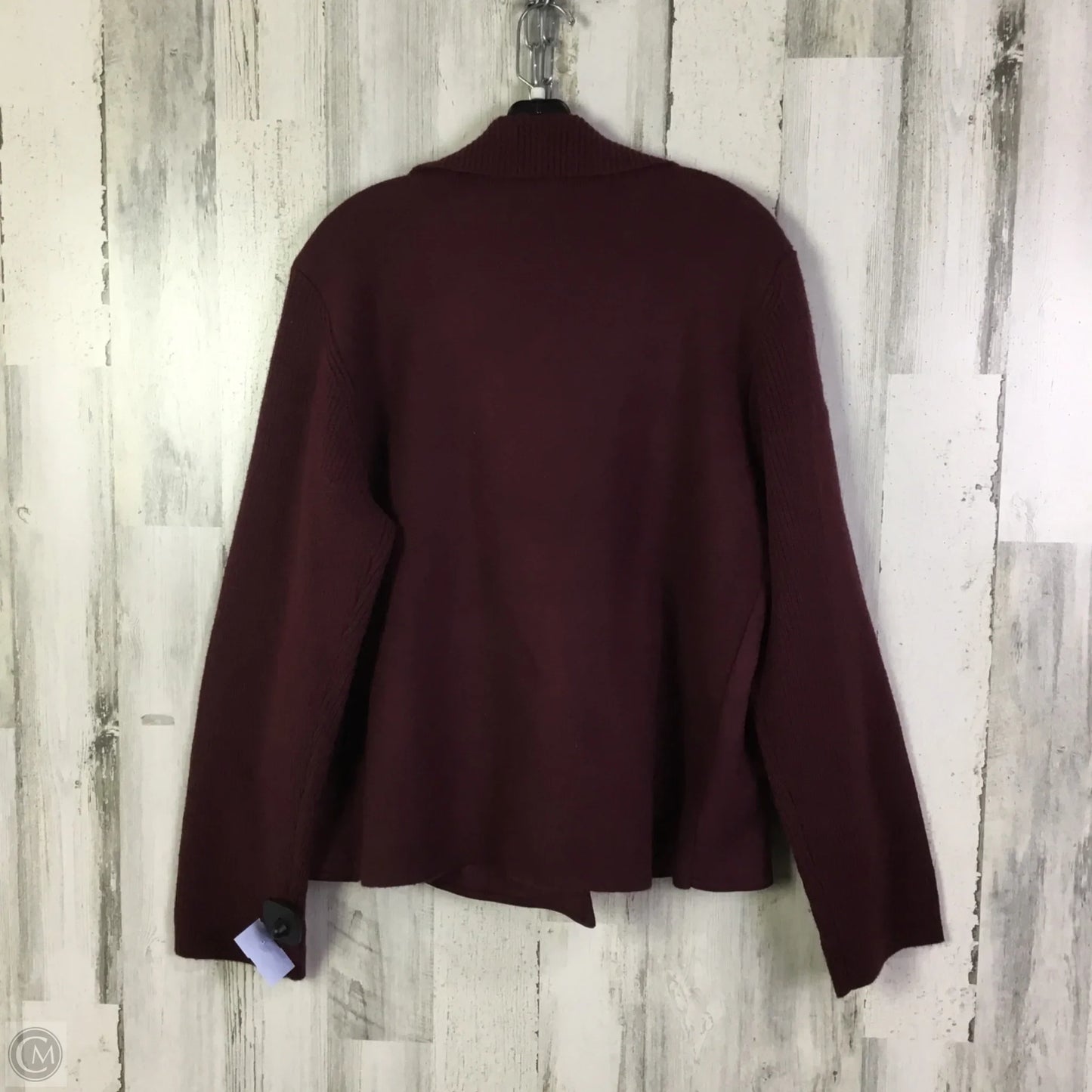 Jacket Moto By Ann Taylor In Maroon, Size: Xl