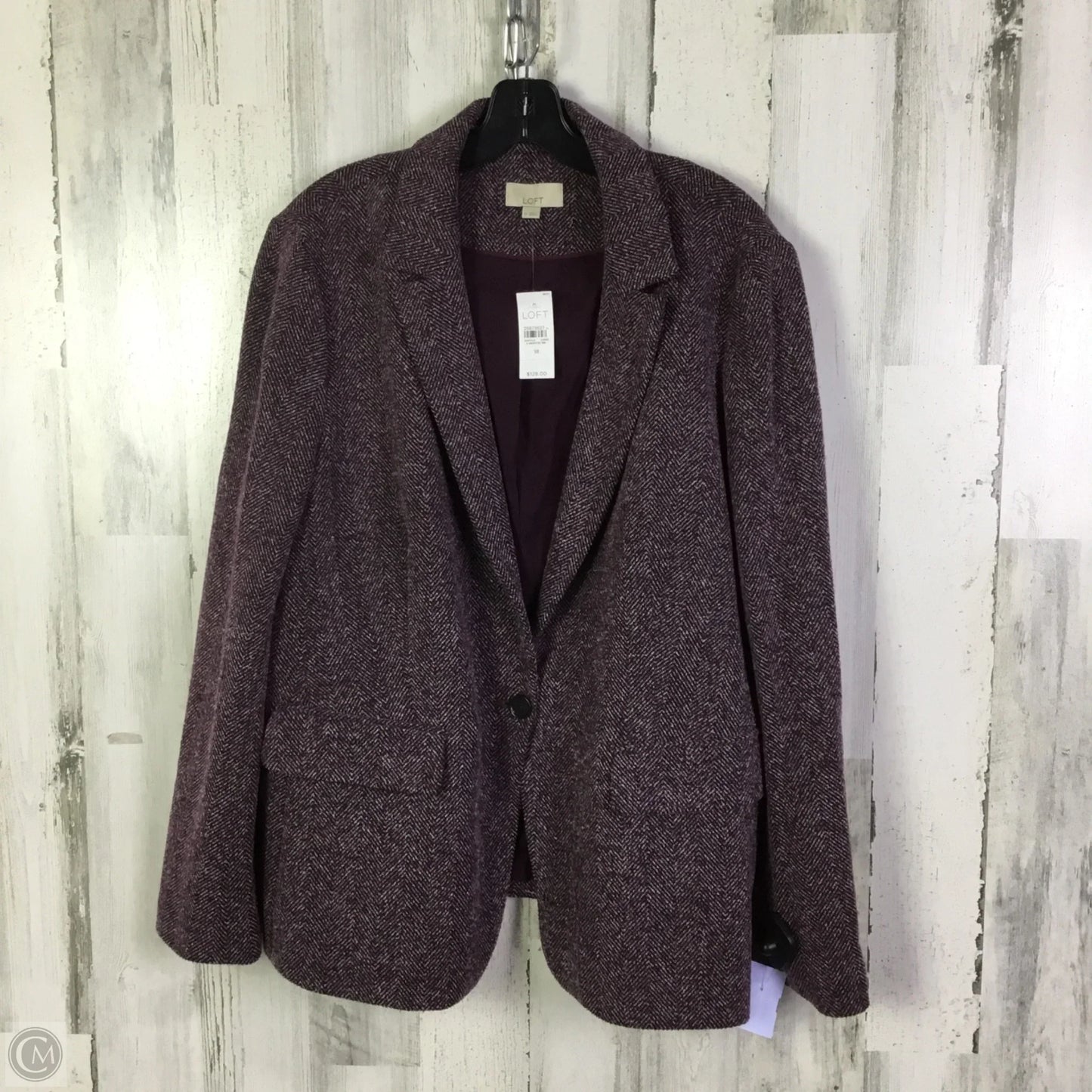 Blazer By Loft In Purple, Size: 1x