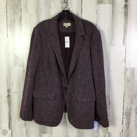 Blazer By Loft In Purple, Size: 1x