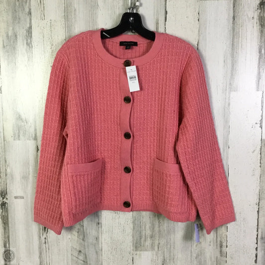 Sweater Cardigan By Ann Taylor In Pink, Size: Xxl