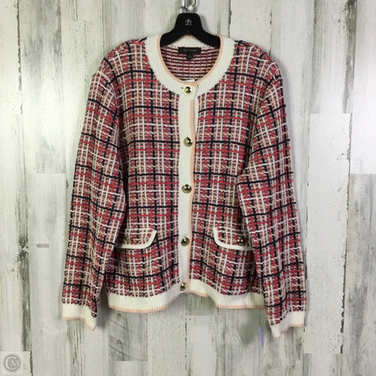Sweater Cardigan By Ann Taylor In Coral, Size: Xxl