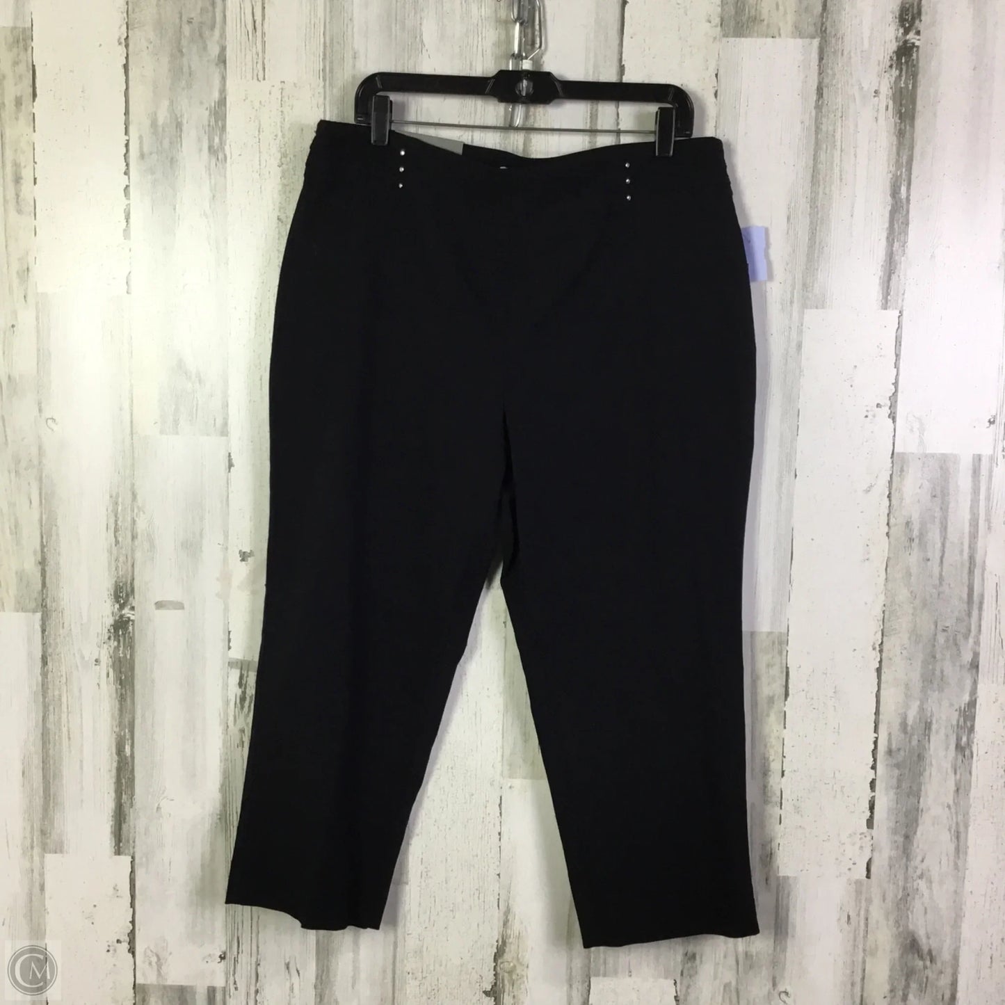 Capris By Jm Collections In Black, Size: 16