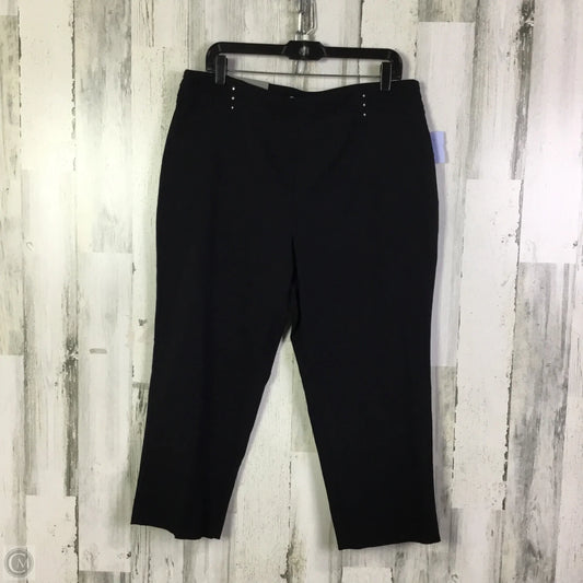 Capris By Jm Collections In Black, Size: 16