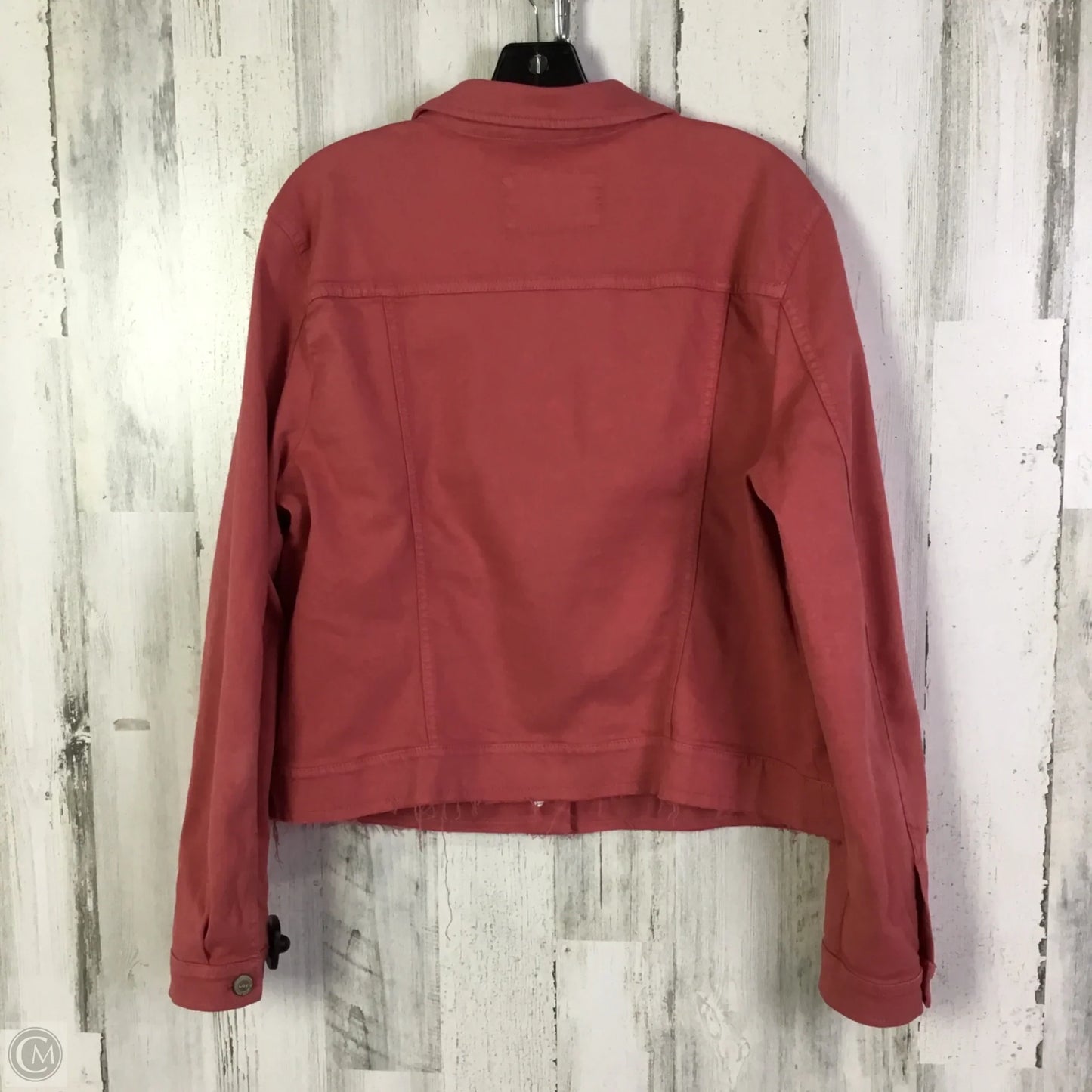 Jacket Denim By Loft In Pink, Size: Xl