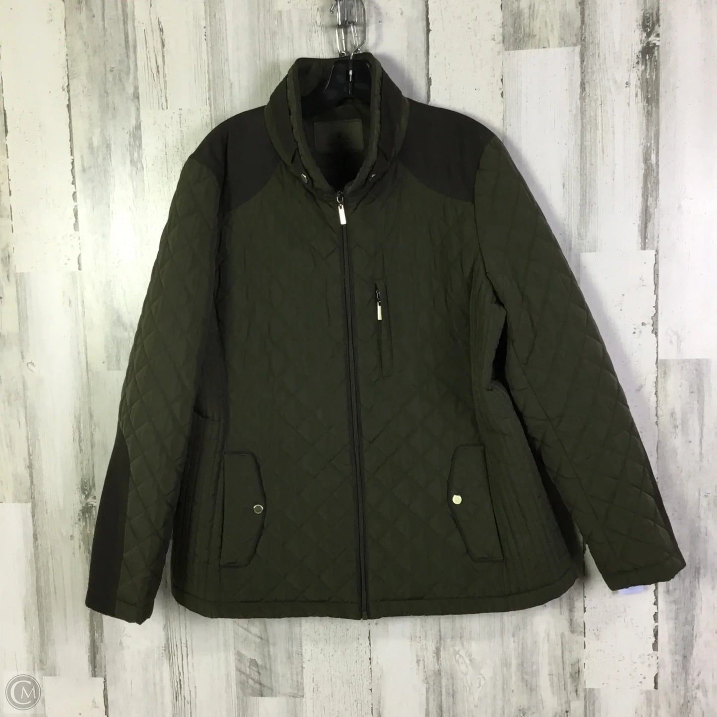 Jacket Puffer & Quilted By Gallery In Green, Size: Xl