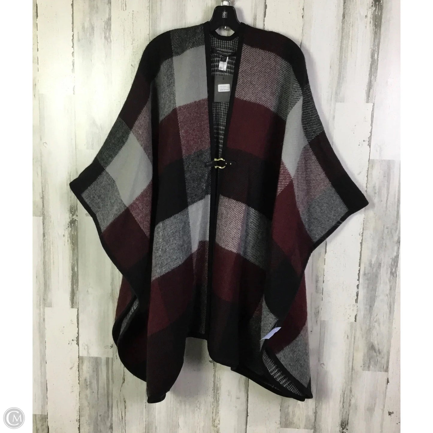 Shawl By Marc New York In Black & Red, Size: Osfm