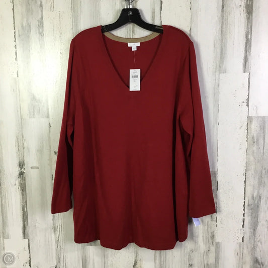 Sweater By J. Jill In Red, Size: Xl