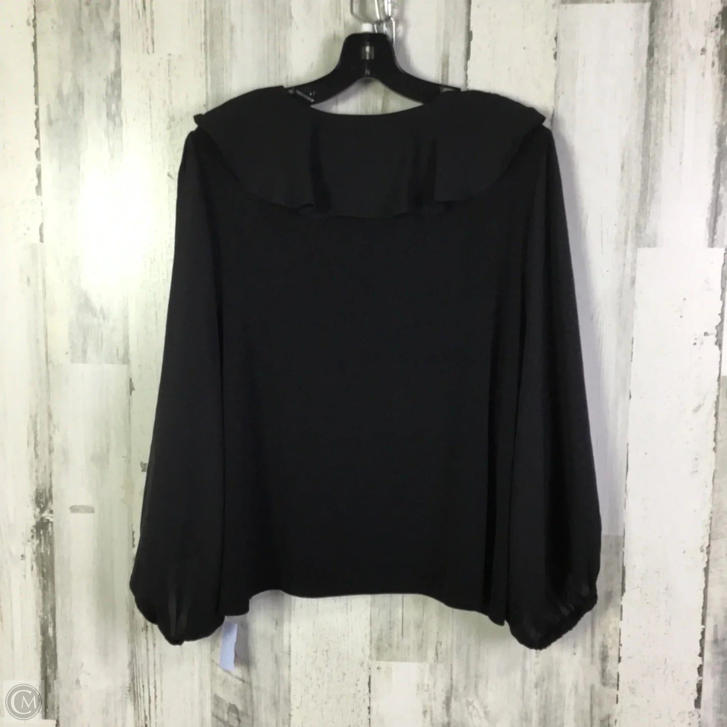 Blouse Long Sleeve By Ann Taylor In Black, Size: Xl