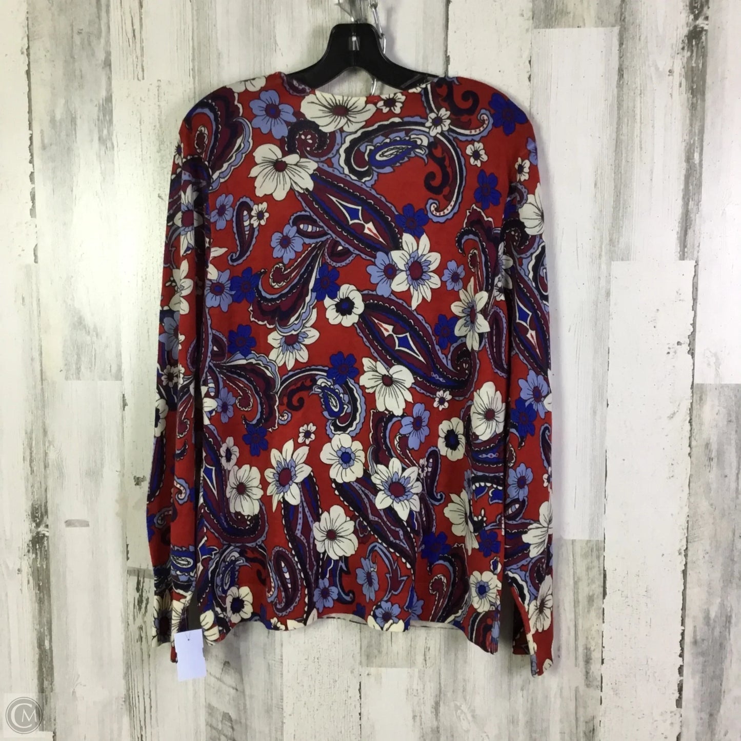 Top Long Sleeve By Talbots In Red, Size: Xl